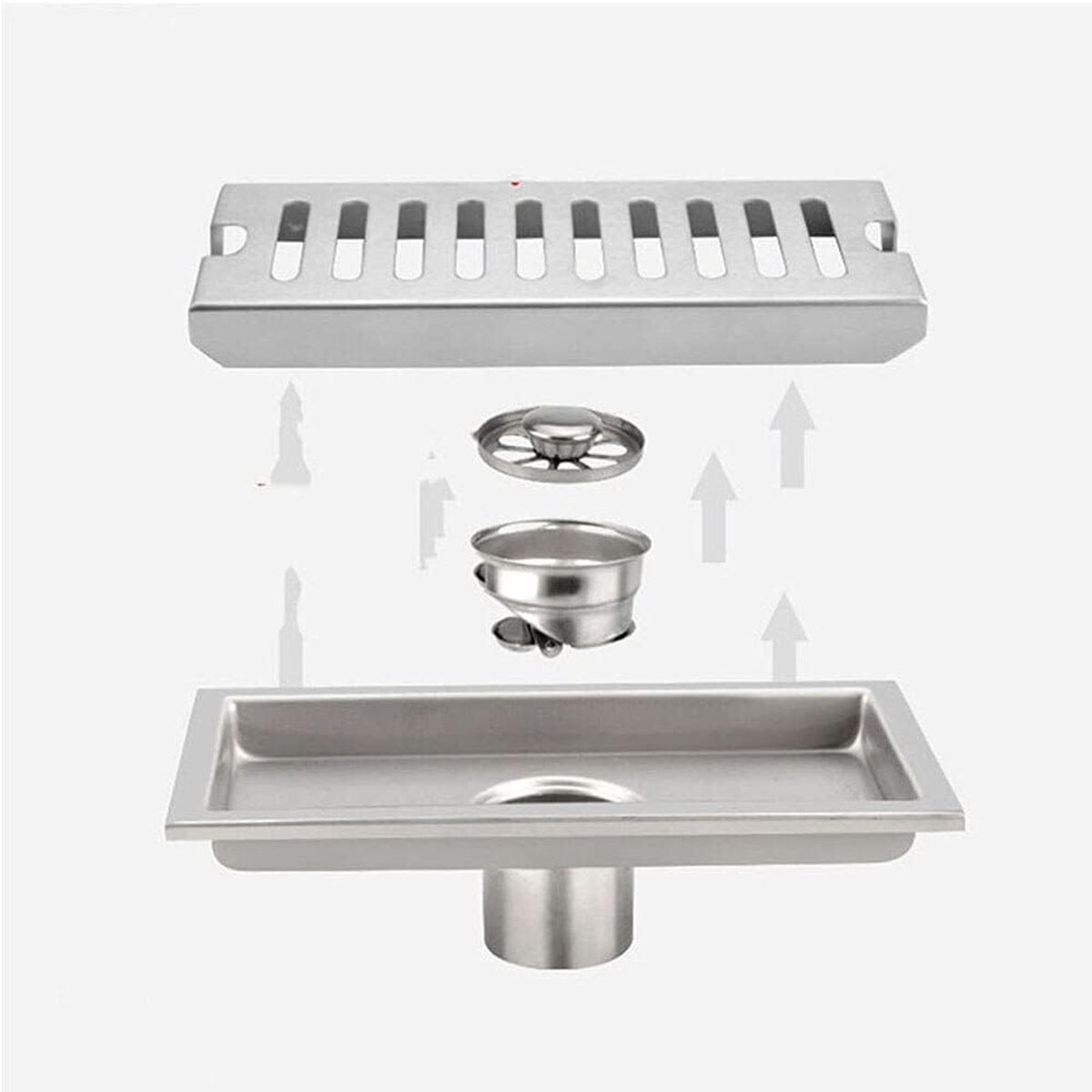 XM - Sumidero 12 en Acero Inoxidable Satinado