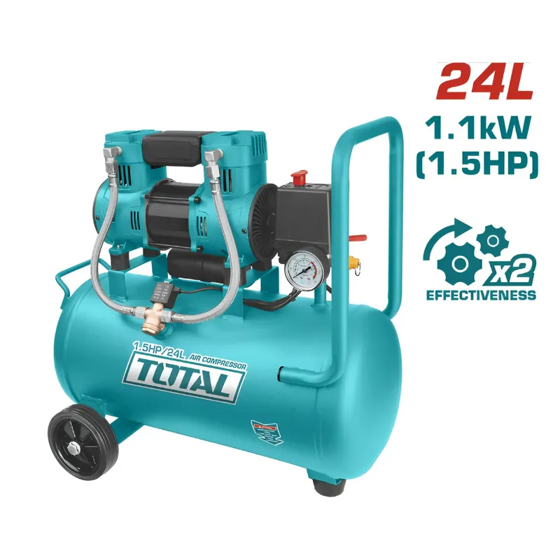 TOTAL TOOLS - COMPRESORA DE AIRE 24L LIVIANA SILENCIOSO-TCS1110242-5