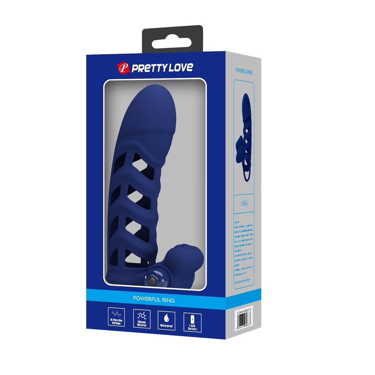 PRETTY LOVE - Funda Pene Texturizada Extensora 15.8 cm Bala Vibradora Clítoris