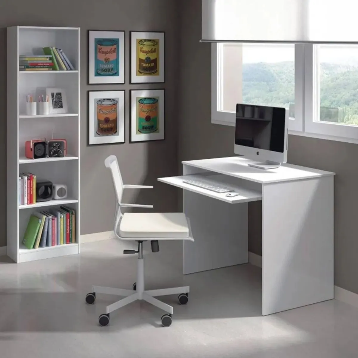 TU MESITA - Escritorio Blanco Esther con Bandeja