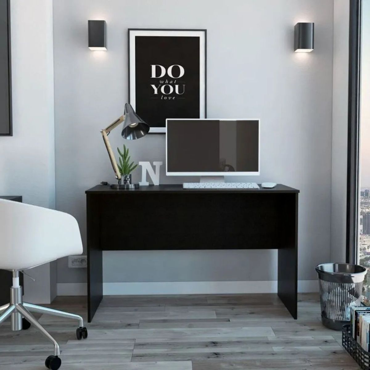 TU MESITA - Escritorio Contemporáneo Stand Negro 120cm