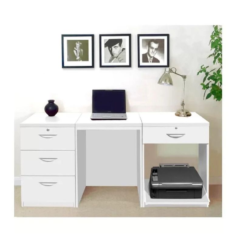 TU MESITA - Escritorio Ejecutivo TU MESITA Felix color Blanco 4 cajones