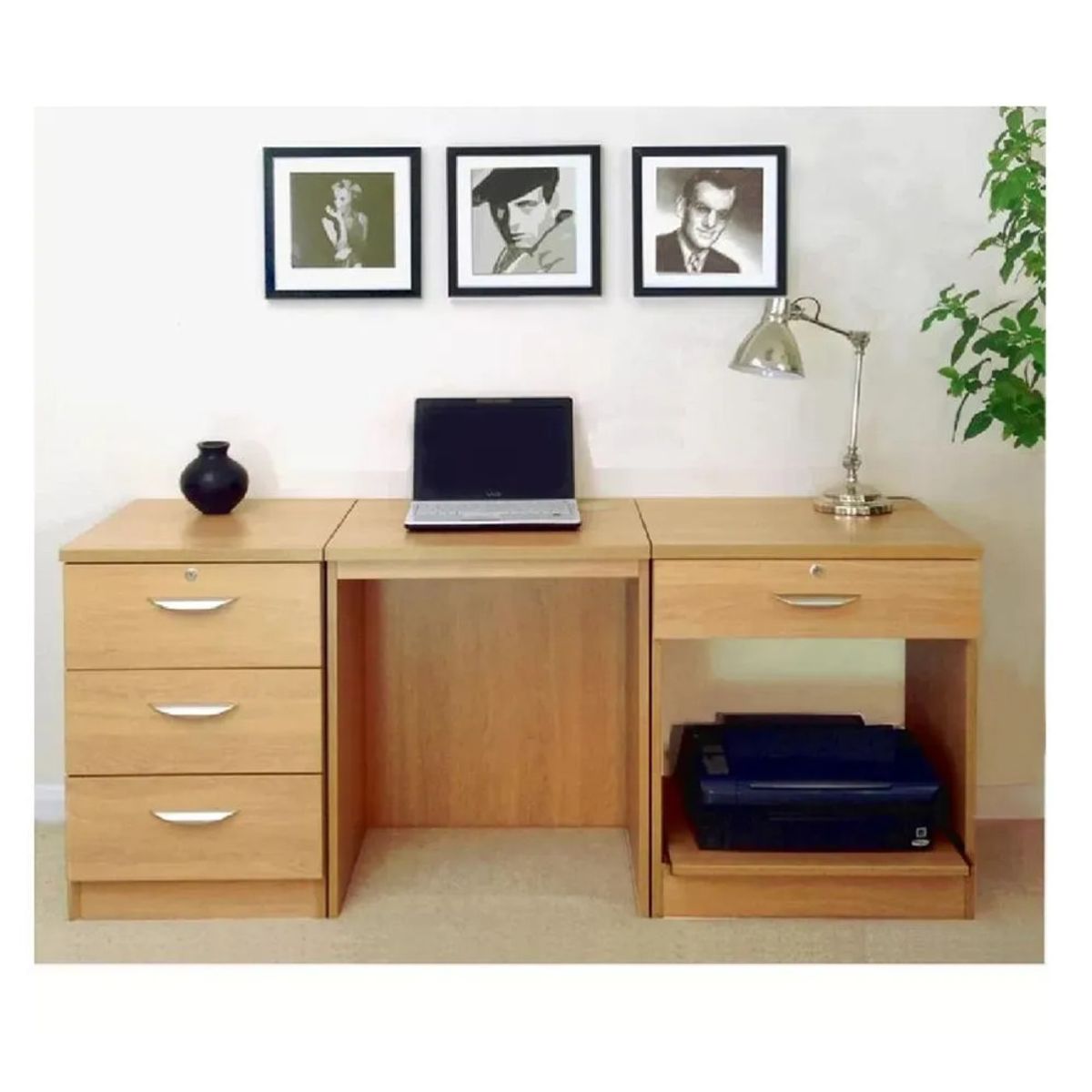 TU MESITA - Escritorio Ejecutivo TU MESITA Felix color Haya 4 cajones