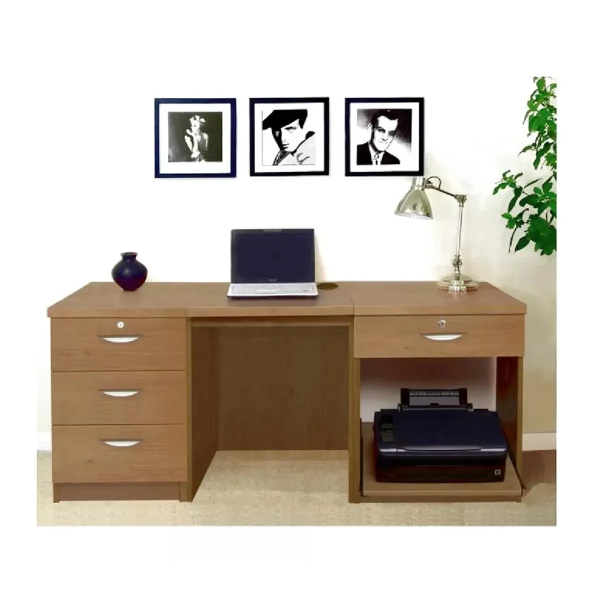 TU MESITA - Escritorio Ejecutivo TU MESITA Felix color Marrón 4 cajones