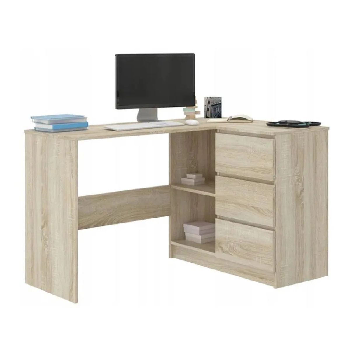 TU MESITA - Escritorio en L Clásico TU MESITA Century color Duna 3 cajones