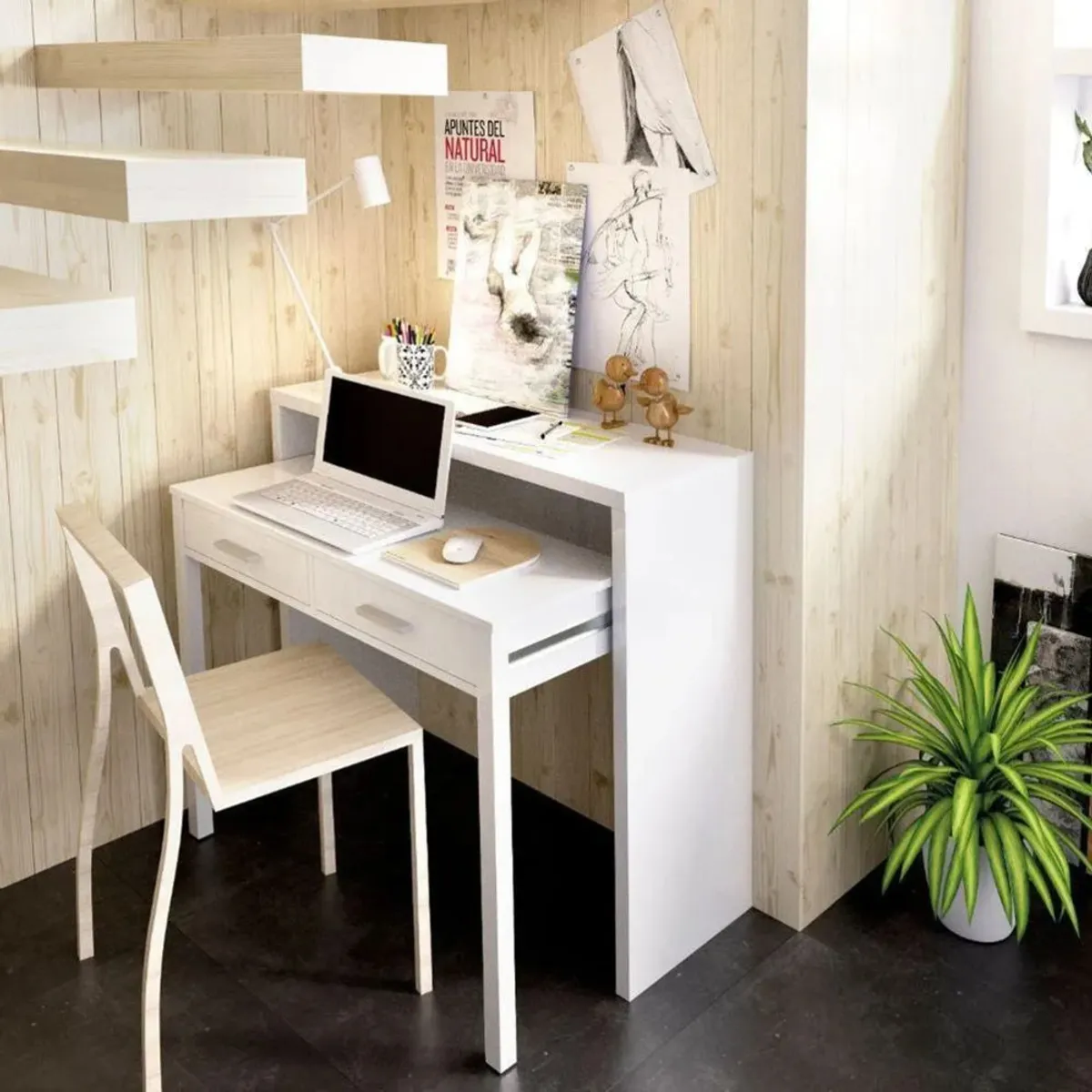 TU MESITA - Escritorio Extensible Juvenil Blanco