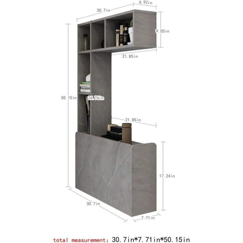 TU MESITA - Escritorio Flotante Lexi color Gris Oscuro TU MESITA