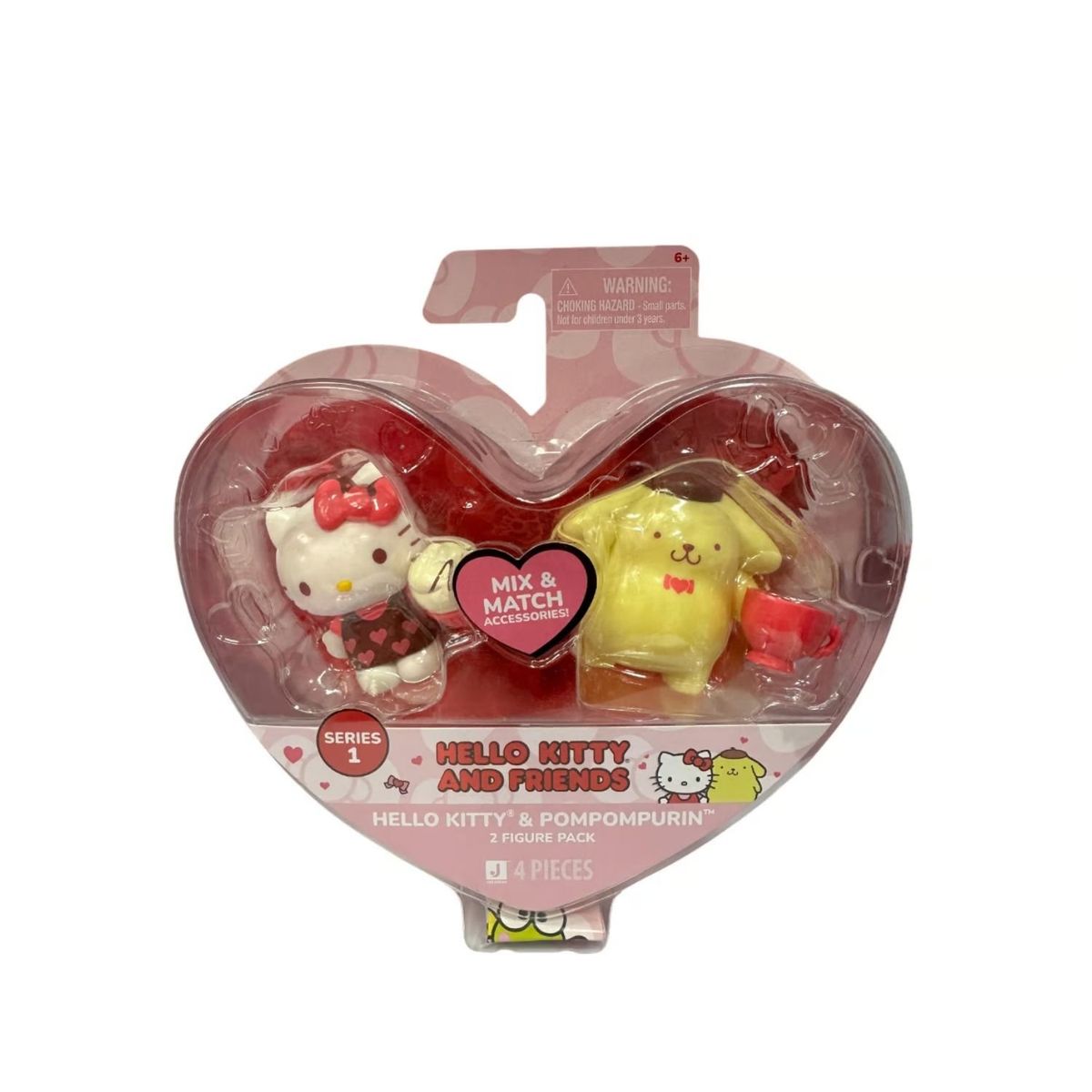 HELLO KITTY - Pack de 2 Figuras Hello Kitty y Pompompurin