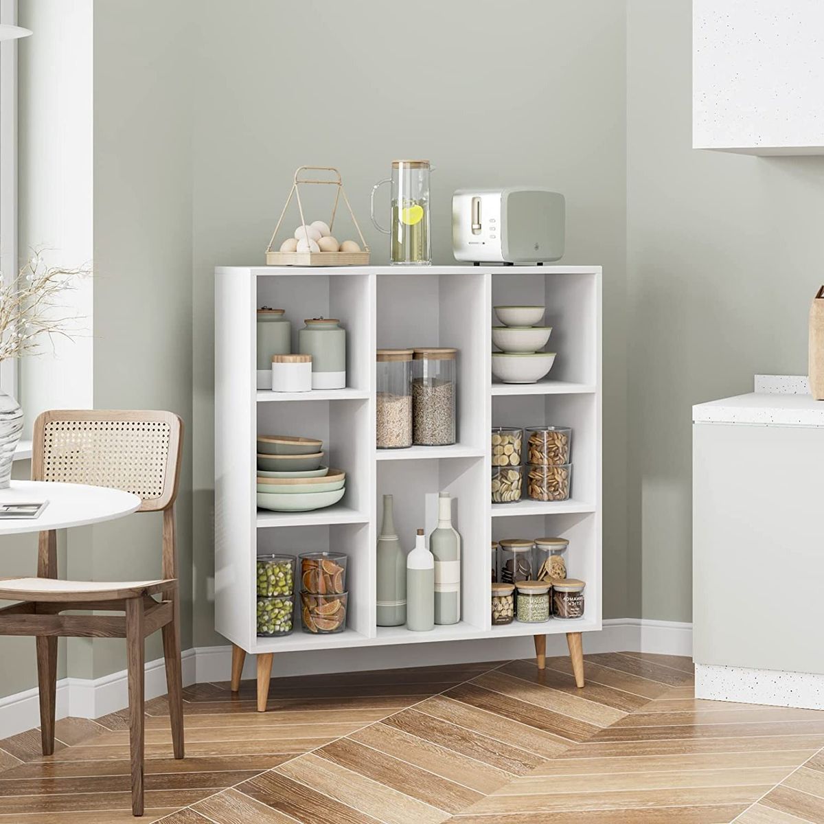 GENERICO - Librero Nórdico Funcional con Patas Vintage 85 cm