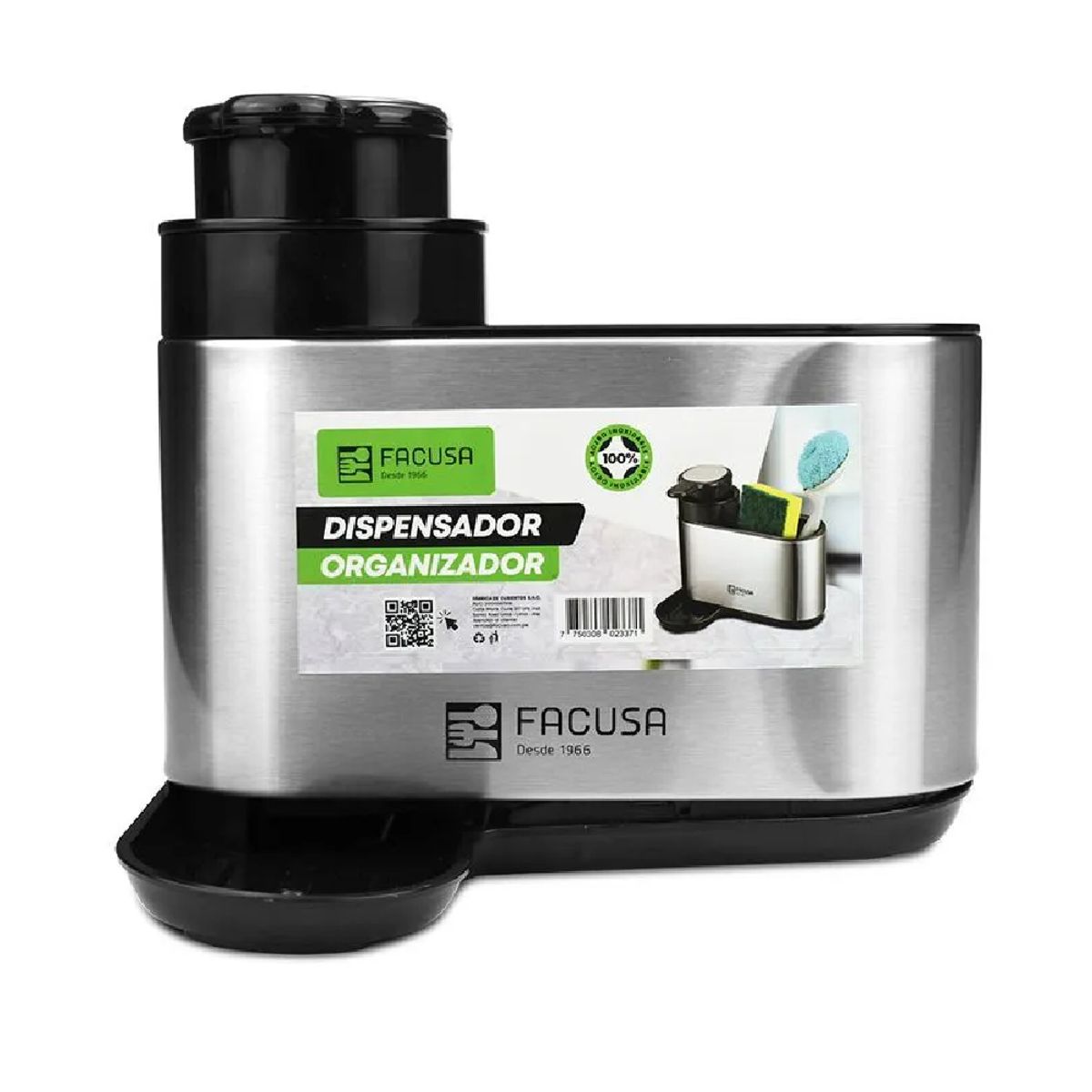FACUSA - Dispensador/Organizador p/Lavadero Acero Inox - 10261018