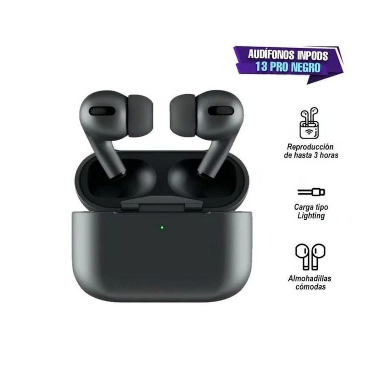 GENERICO - Audífonos Inalambricos Inpods 13 Negro