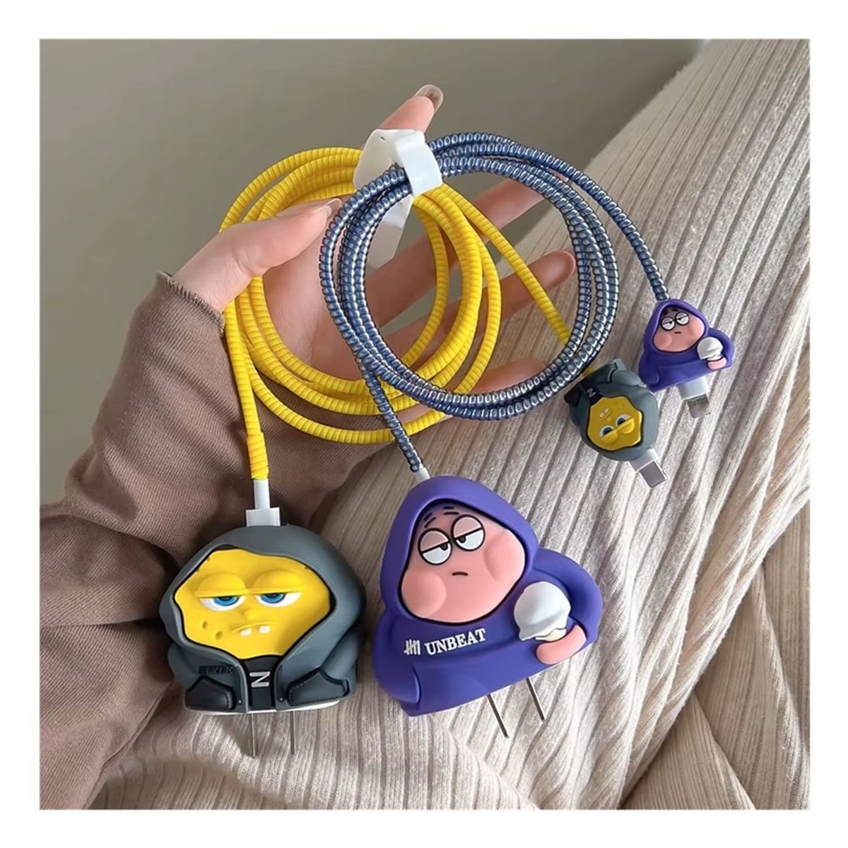 GENERICO - Funda De Silicona Protector Para Cargador Iphone 20w Estrella Rosa