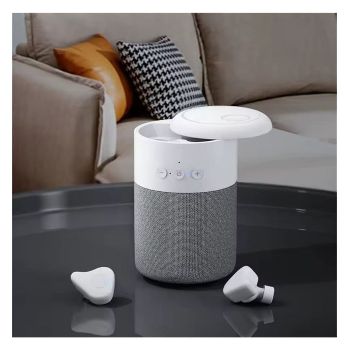 GENERICO - Audífonos bluetooth tipo pila con Parlante blanco