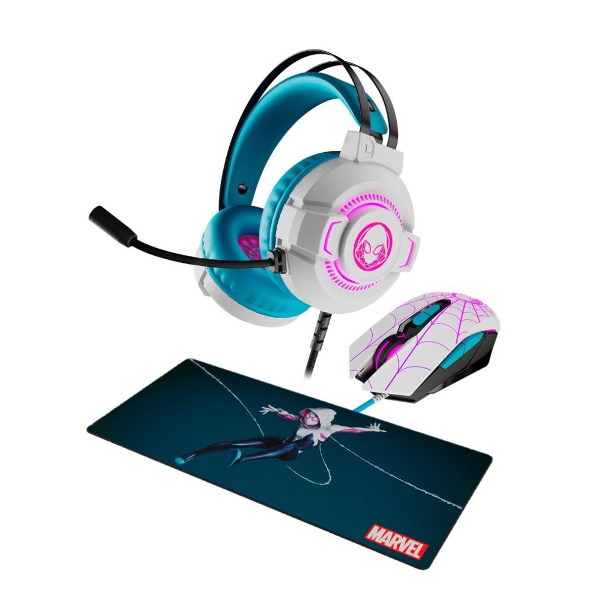 XTECH - Pack Xtech Ghost Spider Audífonos + Mouse + Mouse PAD