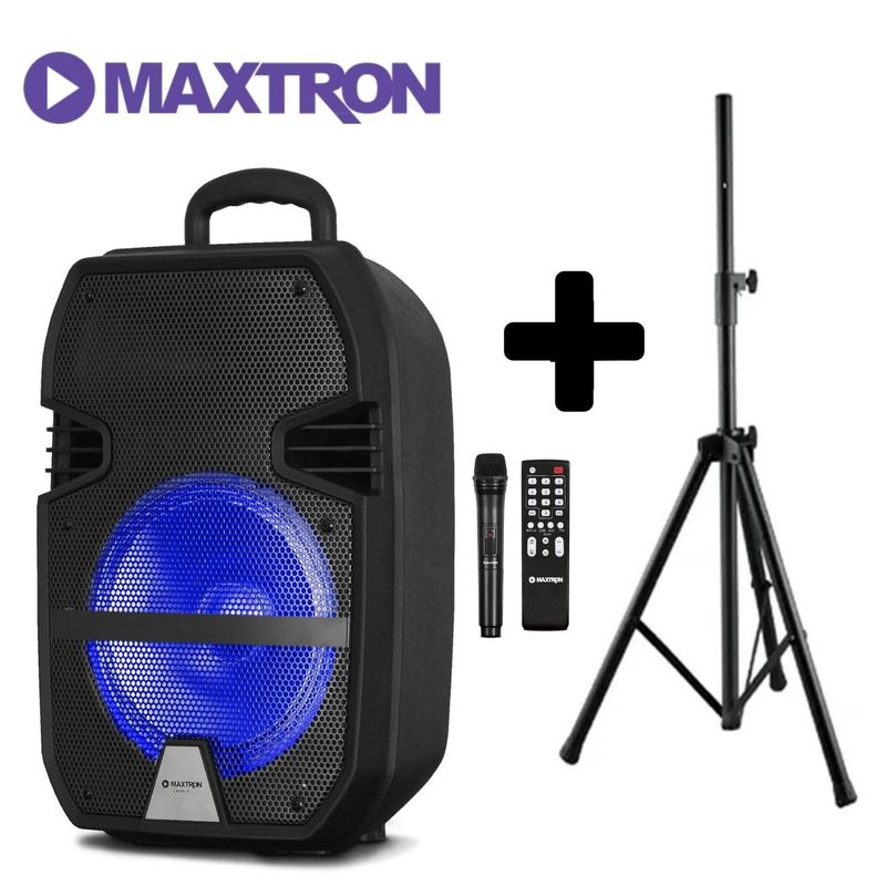 MAXTRON - Parlante Portátil Maxtron MX321VB Micrófono Inalámbrico + Soporte