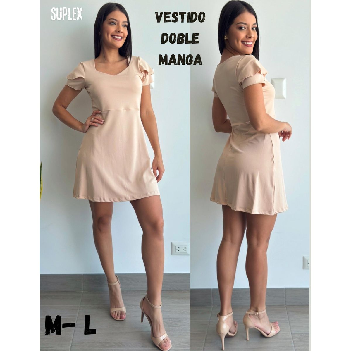 GENERICO - VESTIDO PRINCESA DOBLE MANGA SUPLEX