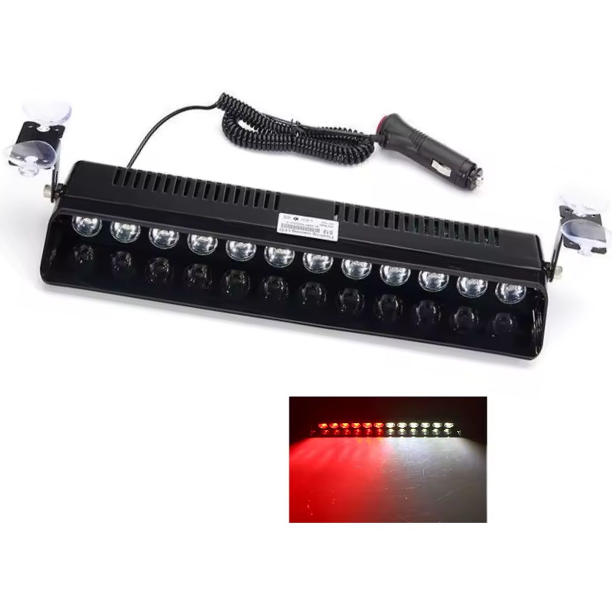 JET - Luz Policial 9 Led 25cm Rojo-Blanco-Azul