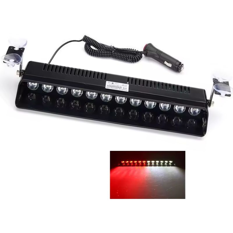 JET - Luz Policial 9 Led 25cm Rojo-Blanco-Azul