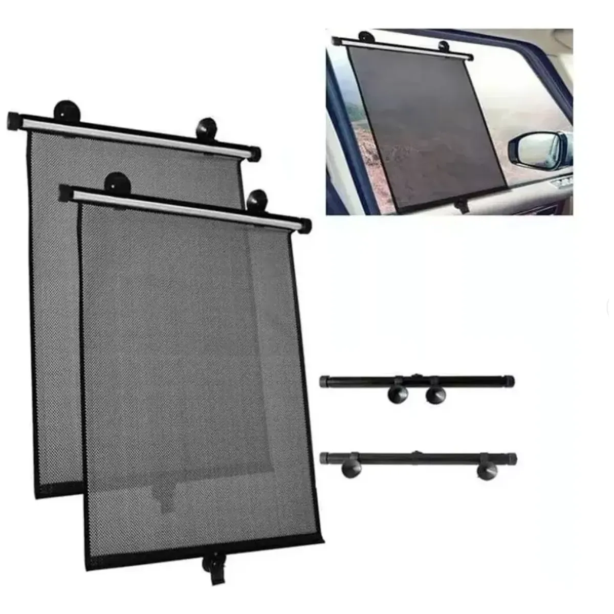 JET - Tapasol Enrollable 40x45cm Negro 2pcs