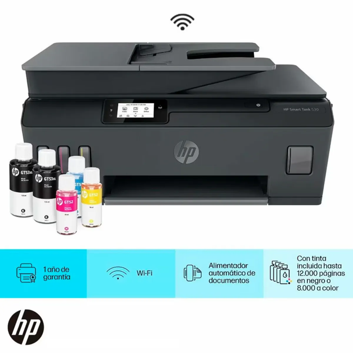 HP - Impresora Multifuncional HP 530 wifi ADF negro