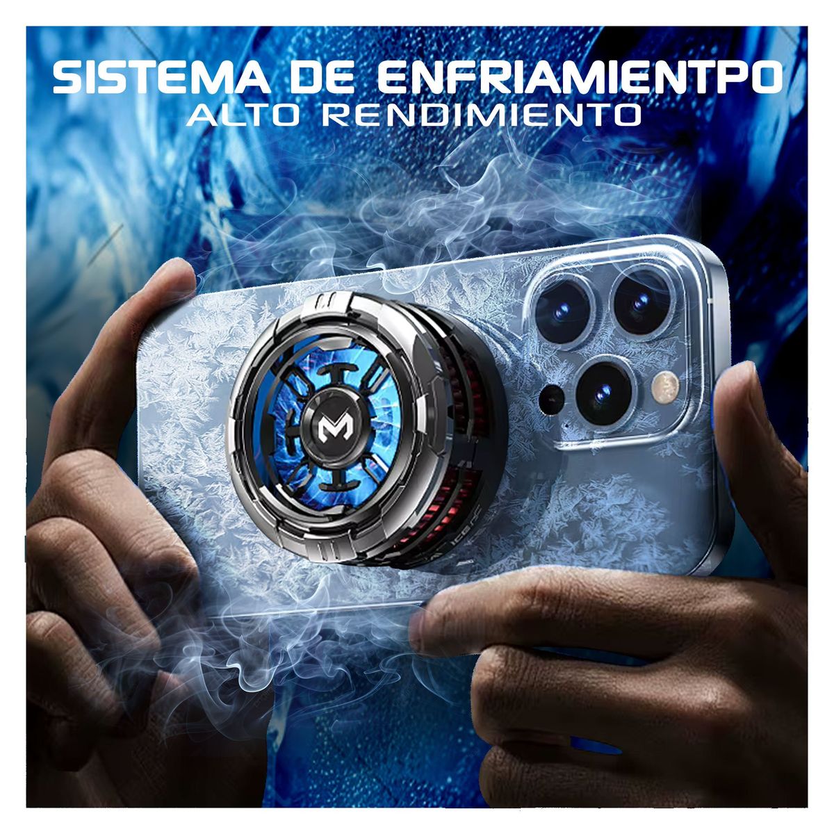 MEMO - Cooler Para Celular Ventilador Para Celular Y Dedales Cx08 Memo