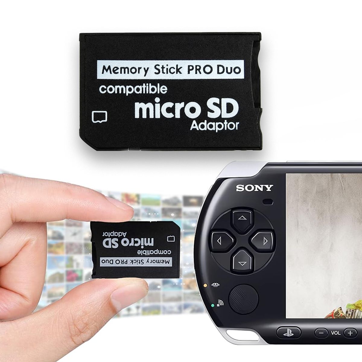 GENERICO - Adaptador Memory stick PRO DUO micro Sd para PSP