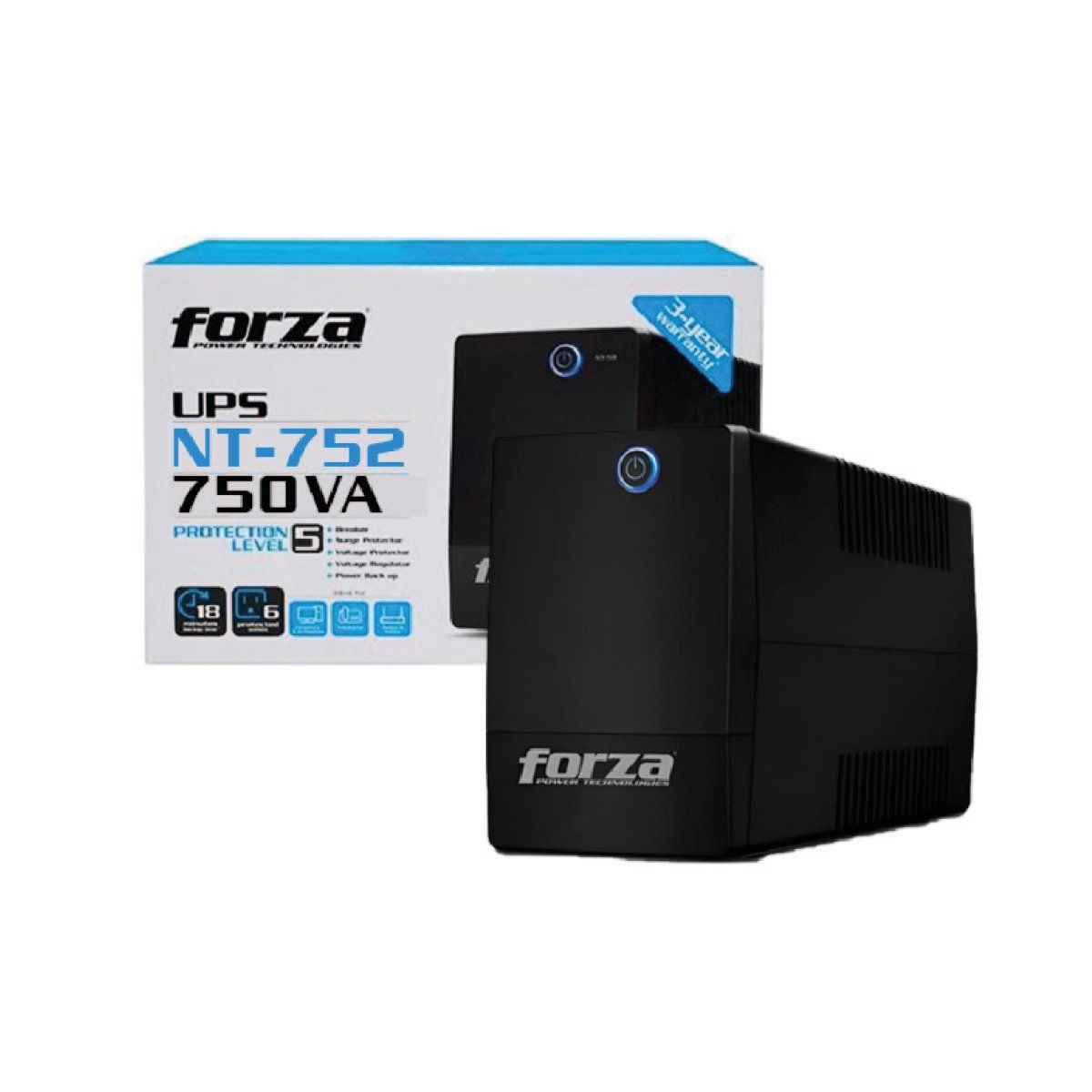 FORZA - UPS Forza 750VA NT-752U 375W 6 Tomas 220V