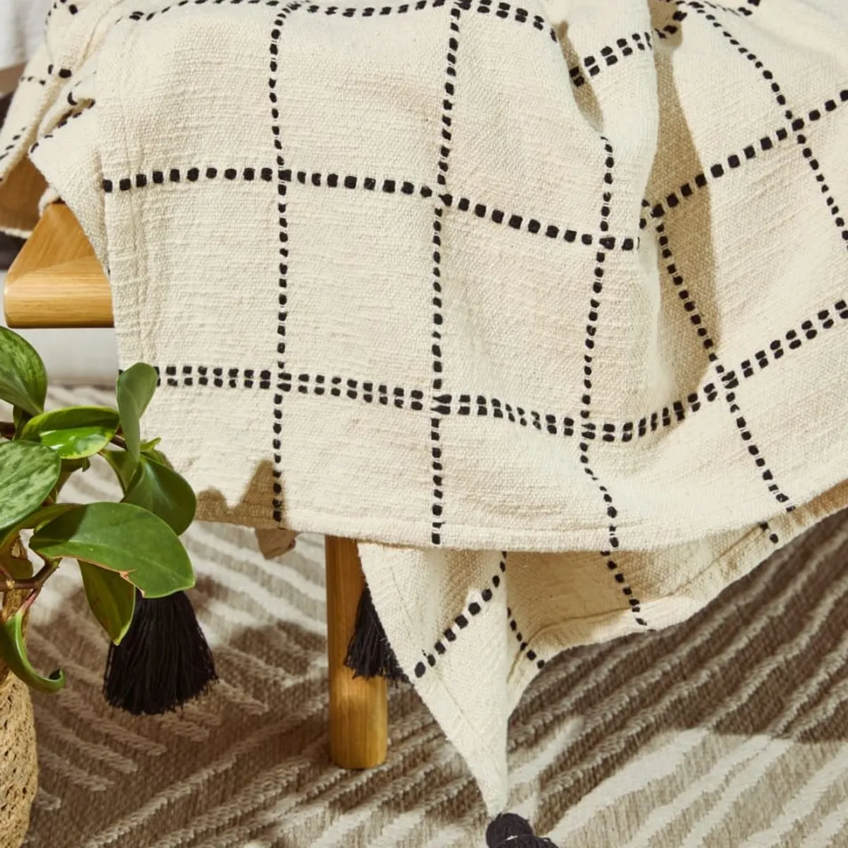 MAP DESIGN HOME - Manta Alba Algodon 170x130cm