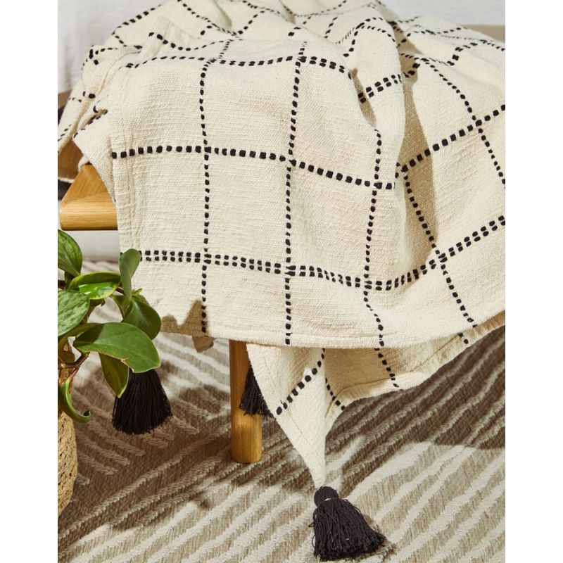 MAP DESIGN HOME - Manta Alba Algodon 170x130cm