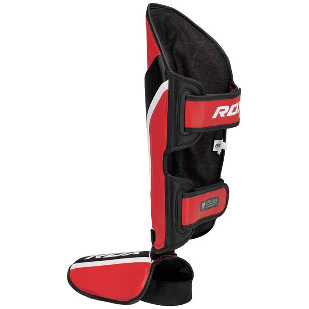 RDX - Canilleras con Empeine para Muay Thai Aura Plus T17 Rojo - S
