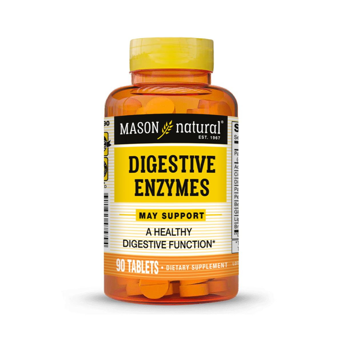 MASON NATURAL - Enzimas Digestivas - Mason Natural - 90 Tabletas
