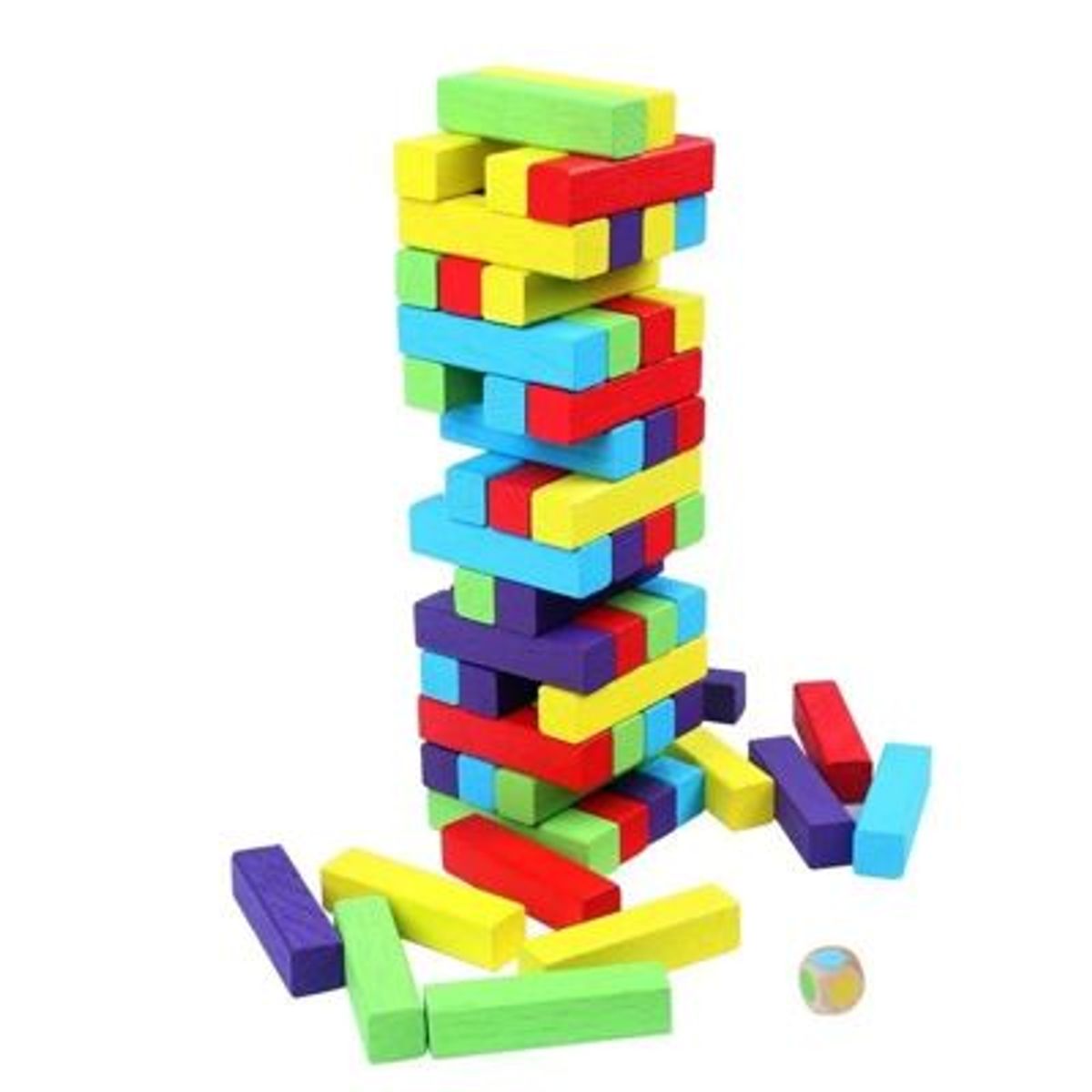 GENERICO - Juego Jenga Colorido Educativa Para Niños