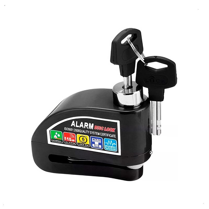 KMASTER - Candado Disco Alarma Kmaster Motocicleta Moto Con Funda