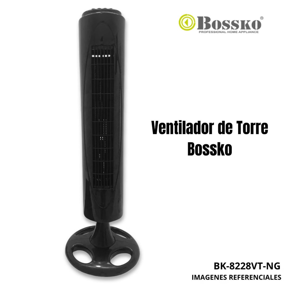 BOSSKO - Ventilador Torre BOSSKO  90W BK-8228VT-NG Negro
