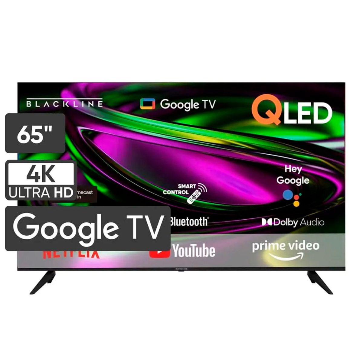 BLACKLINE - Televisor BLACKLINE QLED 65 UHD 4K Smart TV BL65-T6210QD