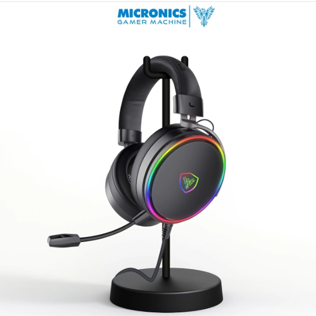 MICRONICS - Audífono Gamer FANATIC MIC HG8000 7.1 USB RGB MICRONICS