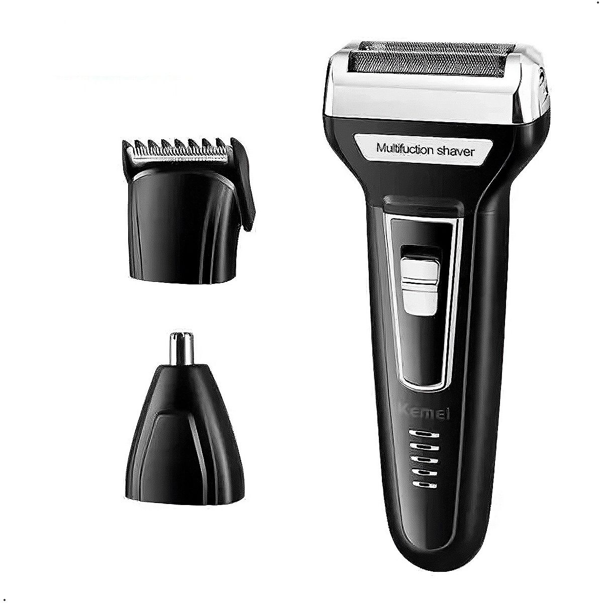 KEMEI - Máquina de Corte de Cabello Inalámbrica Kemei KM 6559 combo 3 en 1