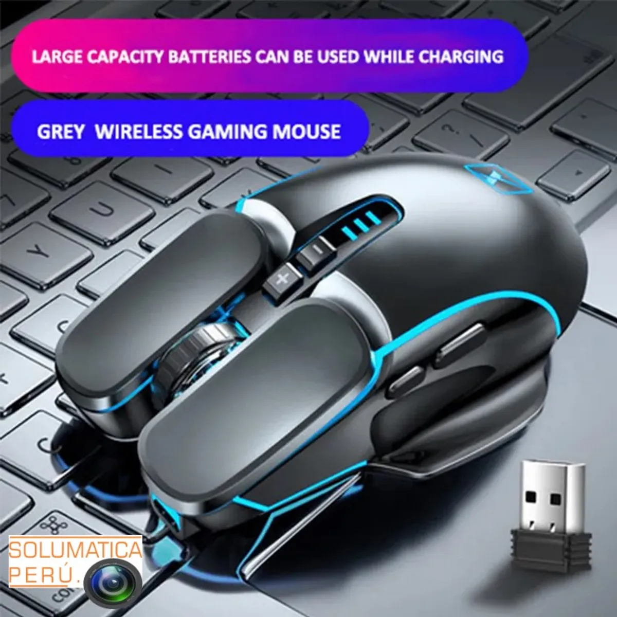 OEM - Mouse Gamer Inalambrico - Recargable Para Windows y Macbook