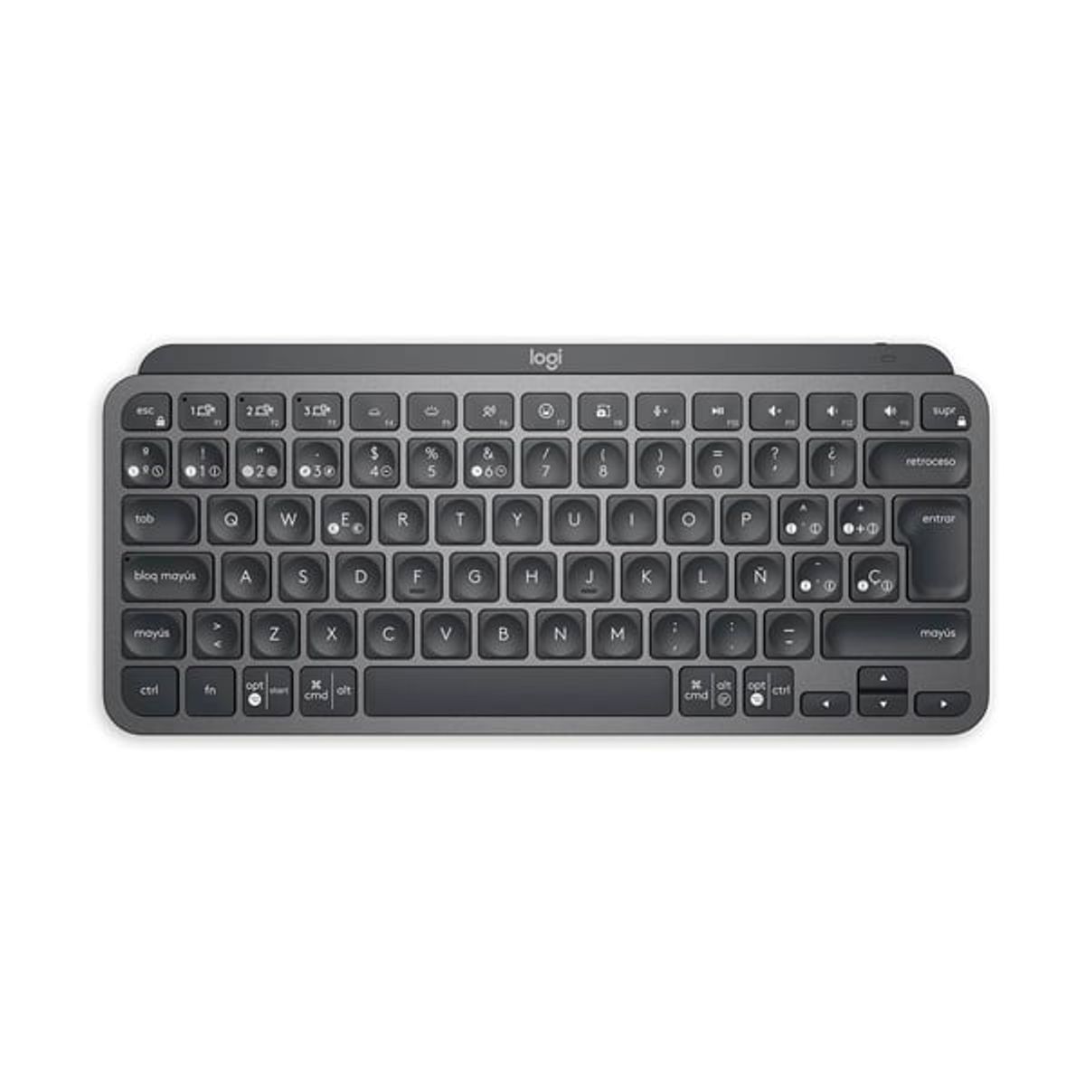 LOGITECH - Teclado Bluetooth iluminado Logitech MX KEYS MINI Grafito