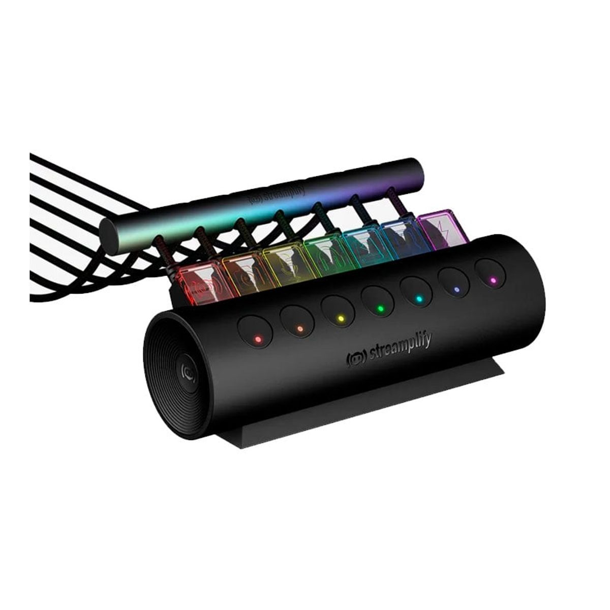 STREAMPLIFY - Hub Streamplify 7 Puertos USB 3.0 con RGB, 5Gbps y Control Individual