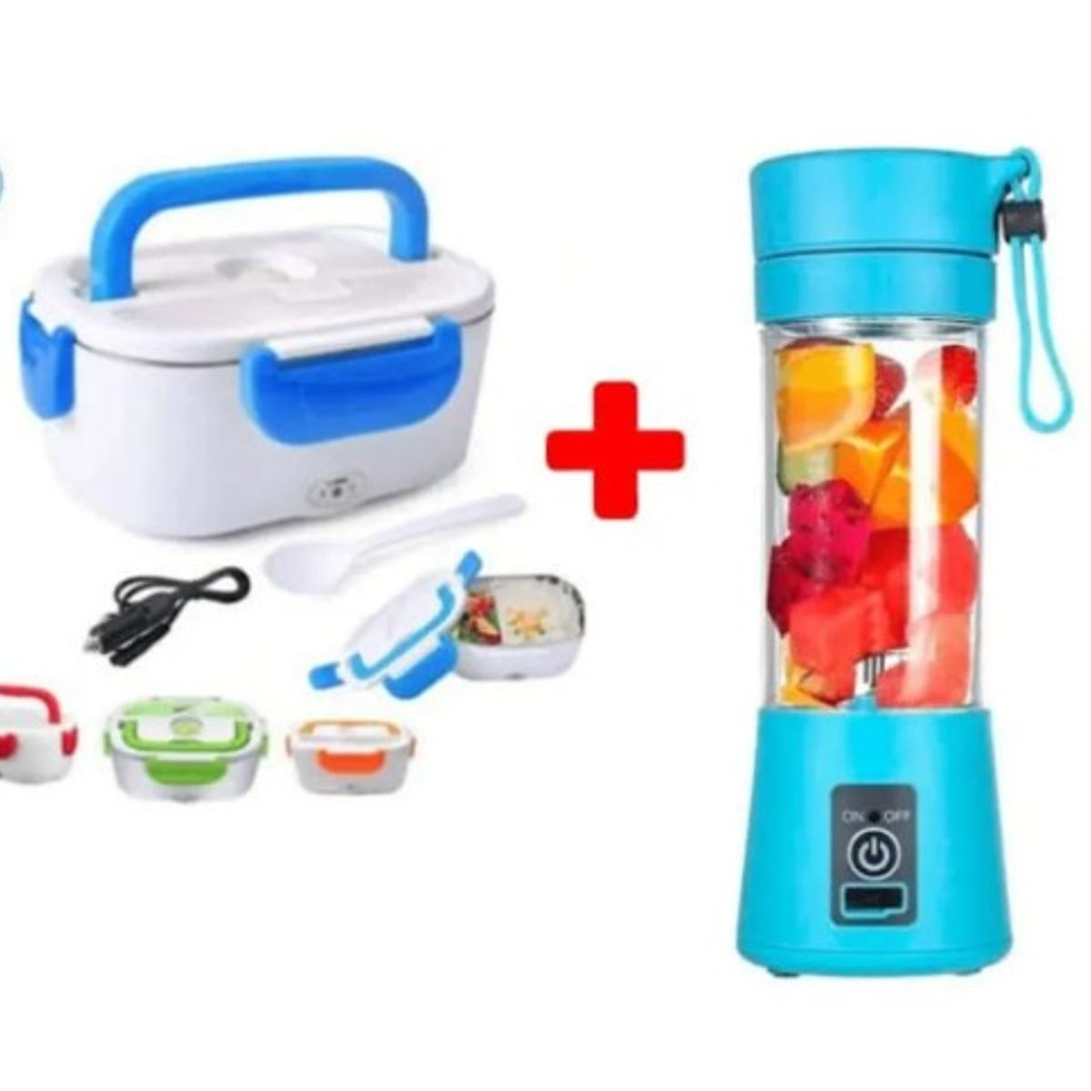 GENERICO - Lonchera eléctrica portatil + licuadora portatil  combo