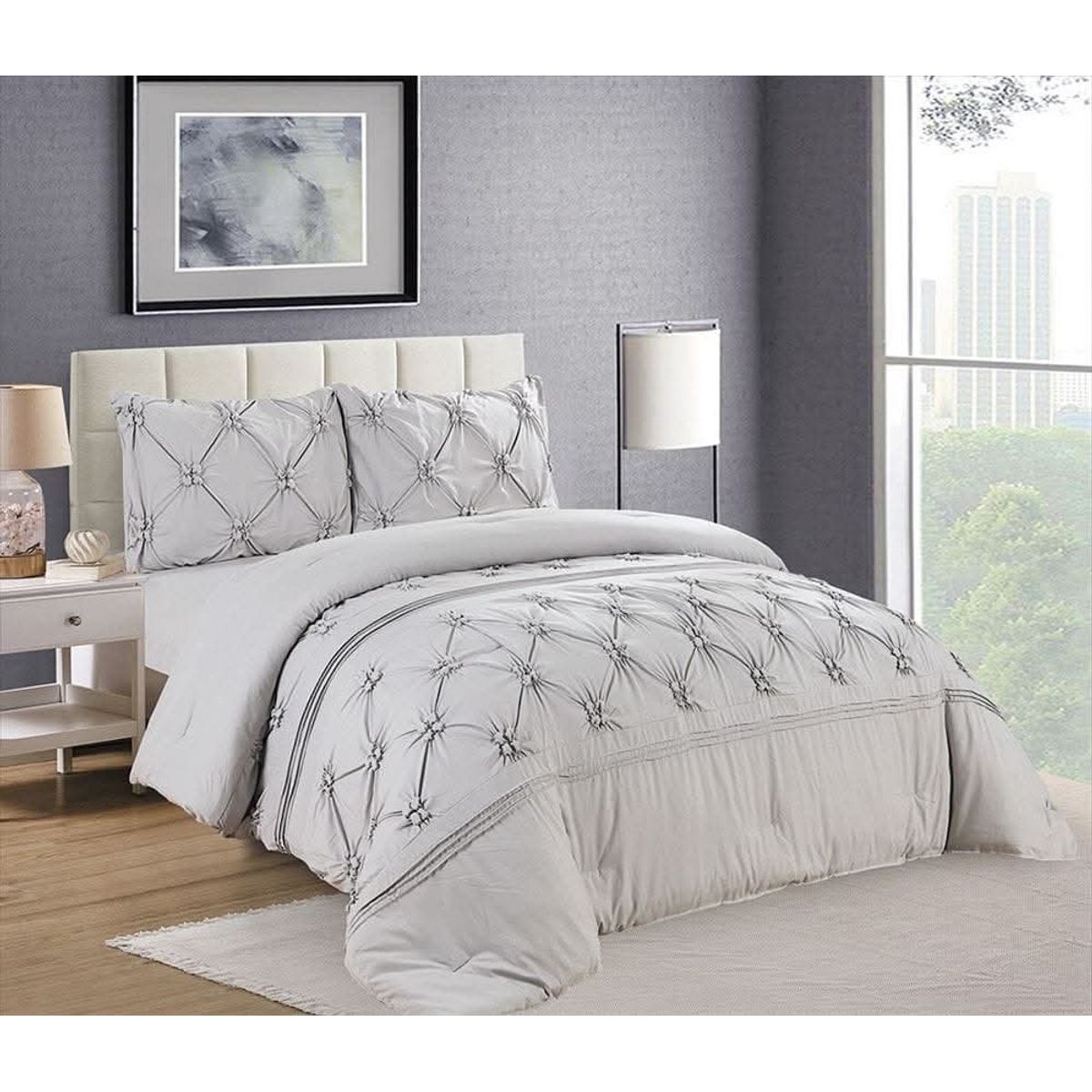 CASATEX - Edredón Queen + Juego de Sábanas 100% Algodón - 5 Piezas