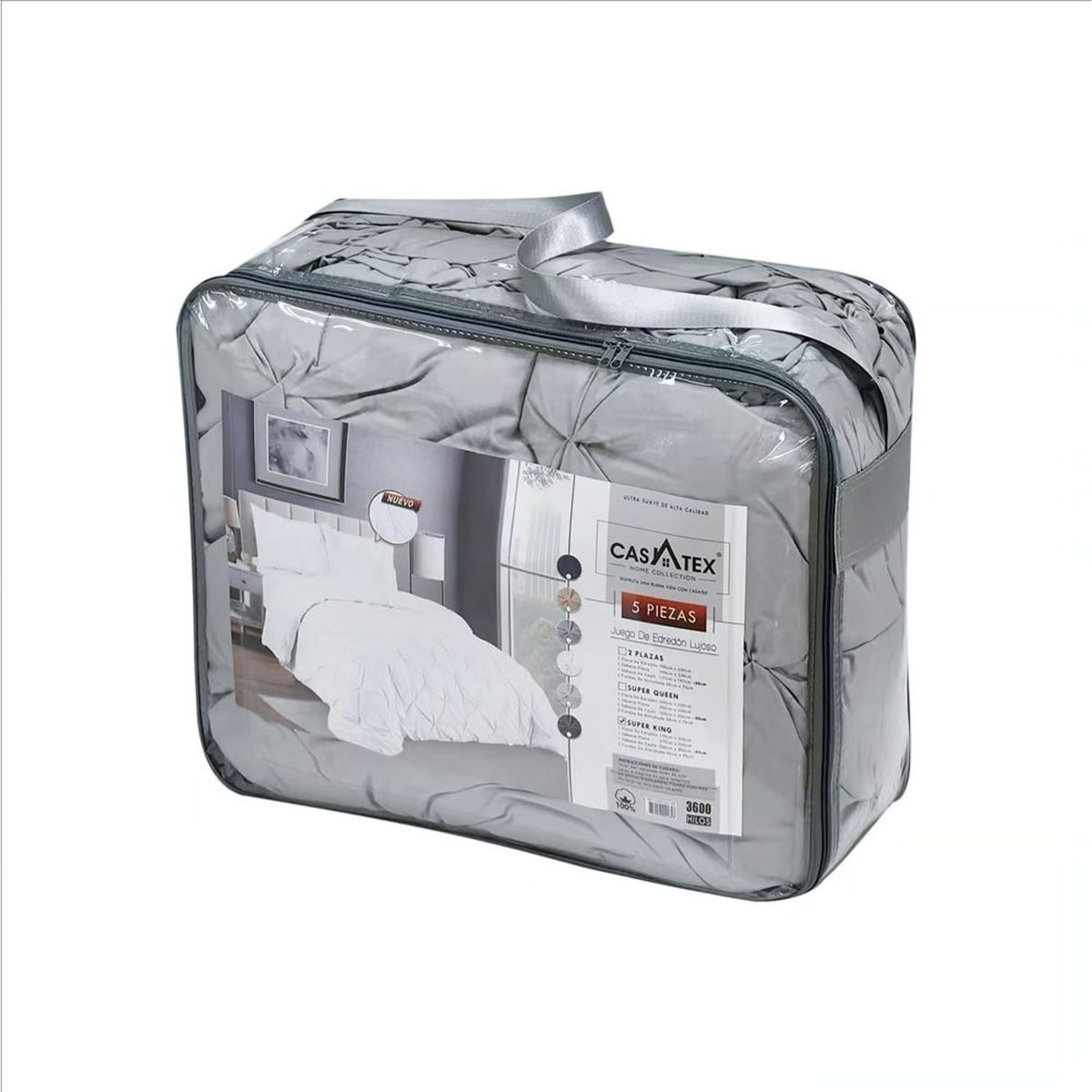 CASATEX - Edredón Queen + Juego de Sábanas 100% Algodón - 5 Piezas