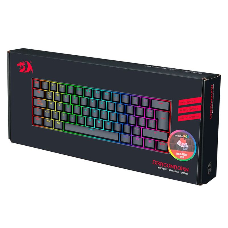REDRAGON - TECLADO REDRAGON DRAGONBORN K630RGB MECANICO RED SWITCH