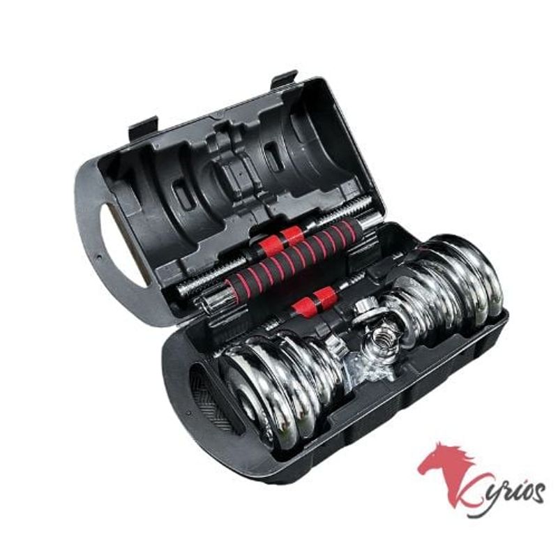 NO LOGO - Set De Mancuernas De 20 Kg Cromadas Premiun