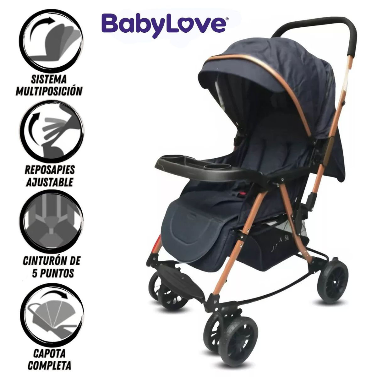 BABY - Coche Mecedora de Lujo «SEULGI» Black