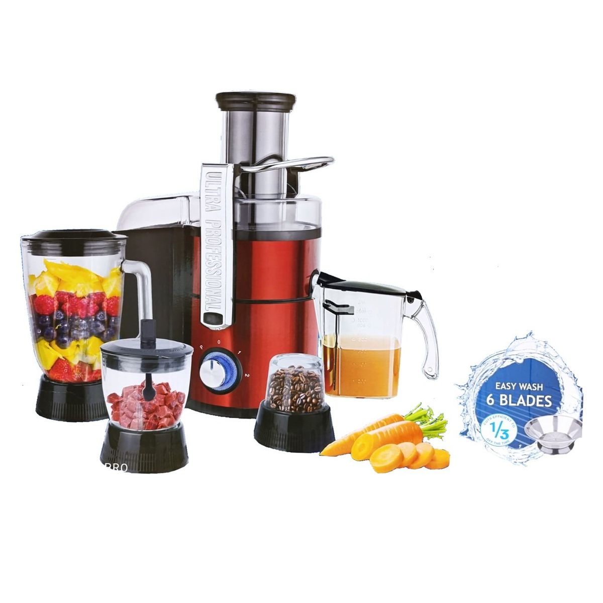 MORLEY - Extractor de Jugo 4 en 1 Morley NA-6800