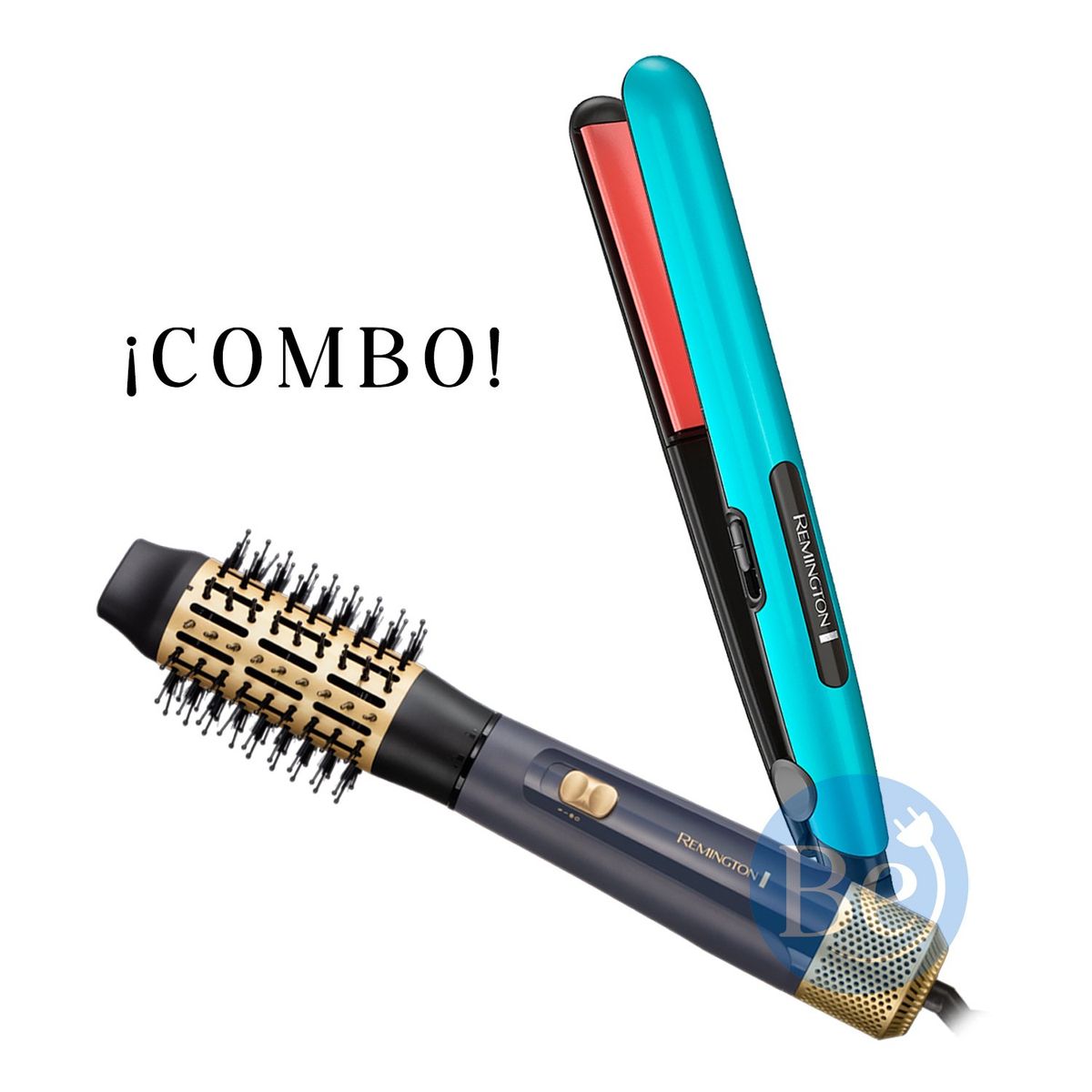 Combo Remington Alisadora Ceramic Colors S1520 y Cepillo Sapphire Luxe, marca REMINGTON - Foto 2