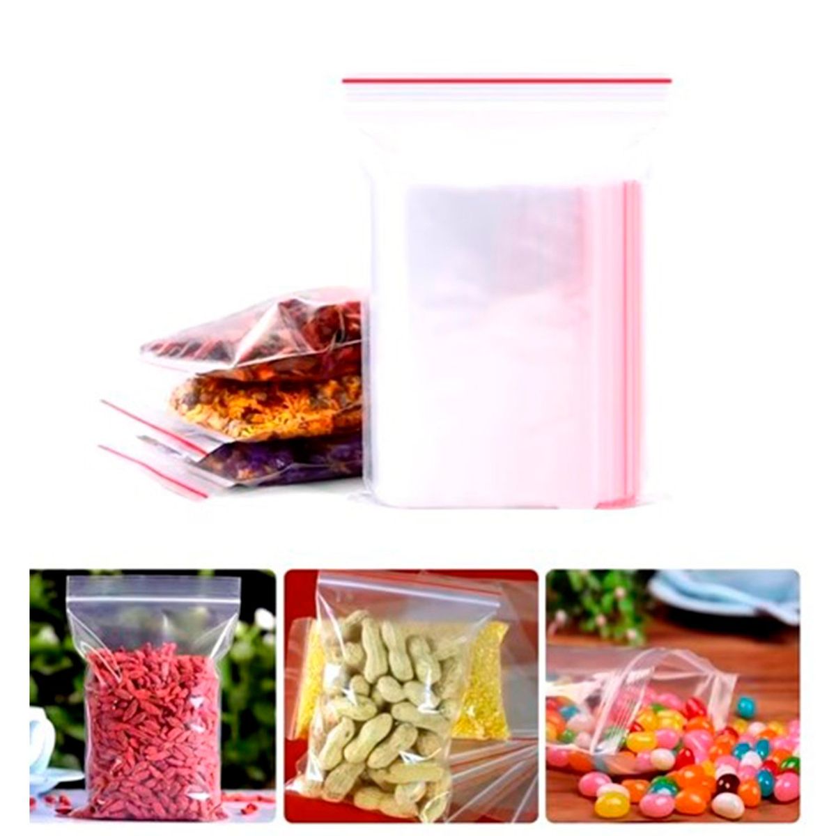 GENERICO - Bolsa de cierre hermético  4cm x 6cm 100 unidades