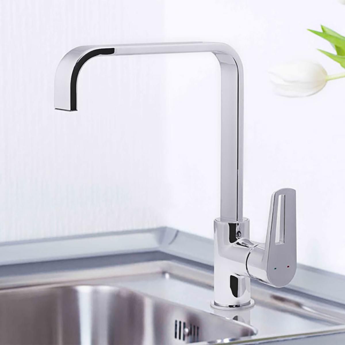 TREBOL - Monocomando para Cocina en Bronce Cromado